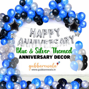 Blue and Silver themed Anniversary Décor
