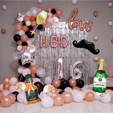 Happy Birthday Balloon Arch surprise -(A)