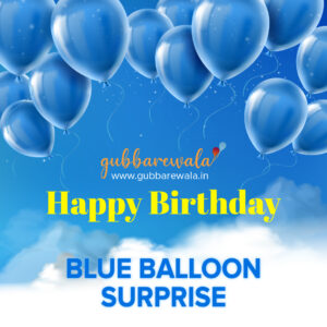 Happy Birthday Blue Balloon surprise