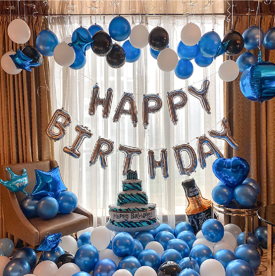 Happy Birthday Blue Balloon surprise-(A)