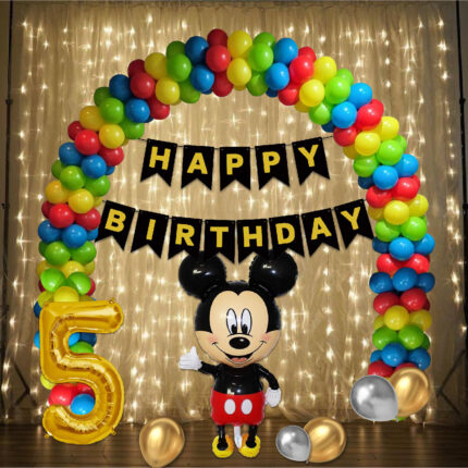 Happy birthday Mickey Mouse decoration-(B)